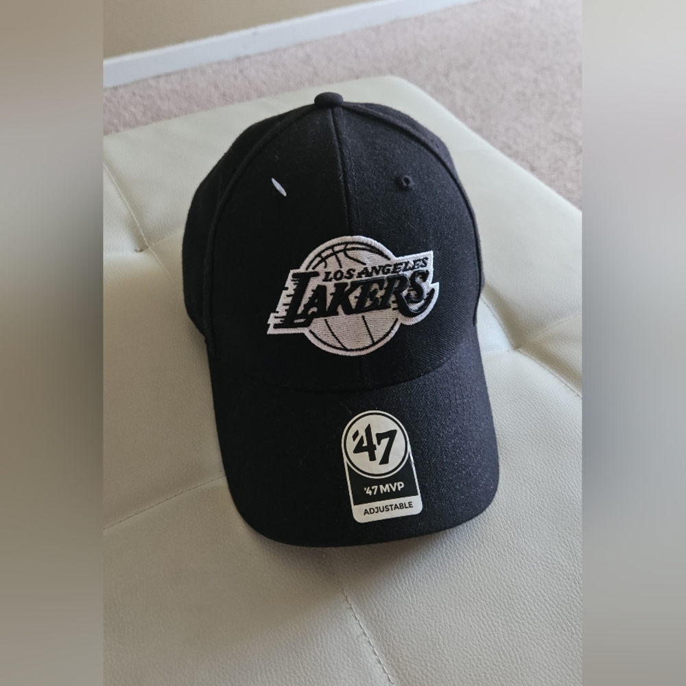 47 Black Adjustable Lakers Cap